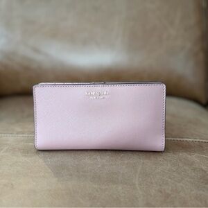 Kate Spade Purplish Pink Wallet with Gold Hardware